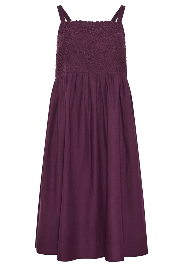 Evans Evans Women's Cornelli Linen Maxi Dress in Purple - 2