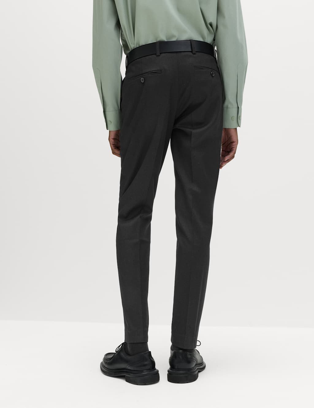 Marks & Spencer M&S 2 Pack Regular Fit Smart Stretch Trousers Black - 3