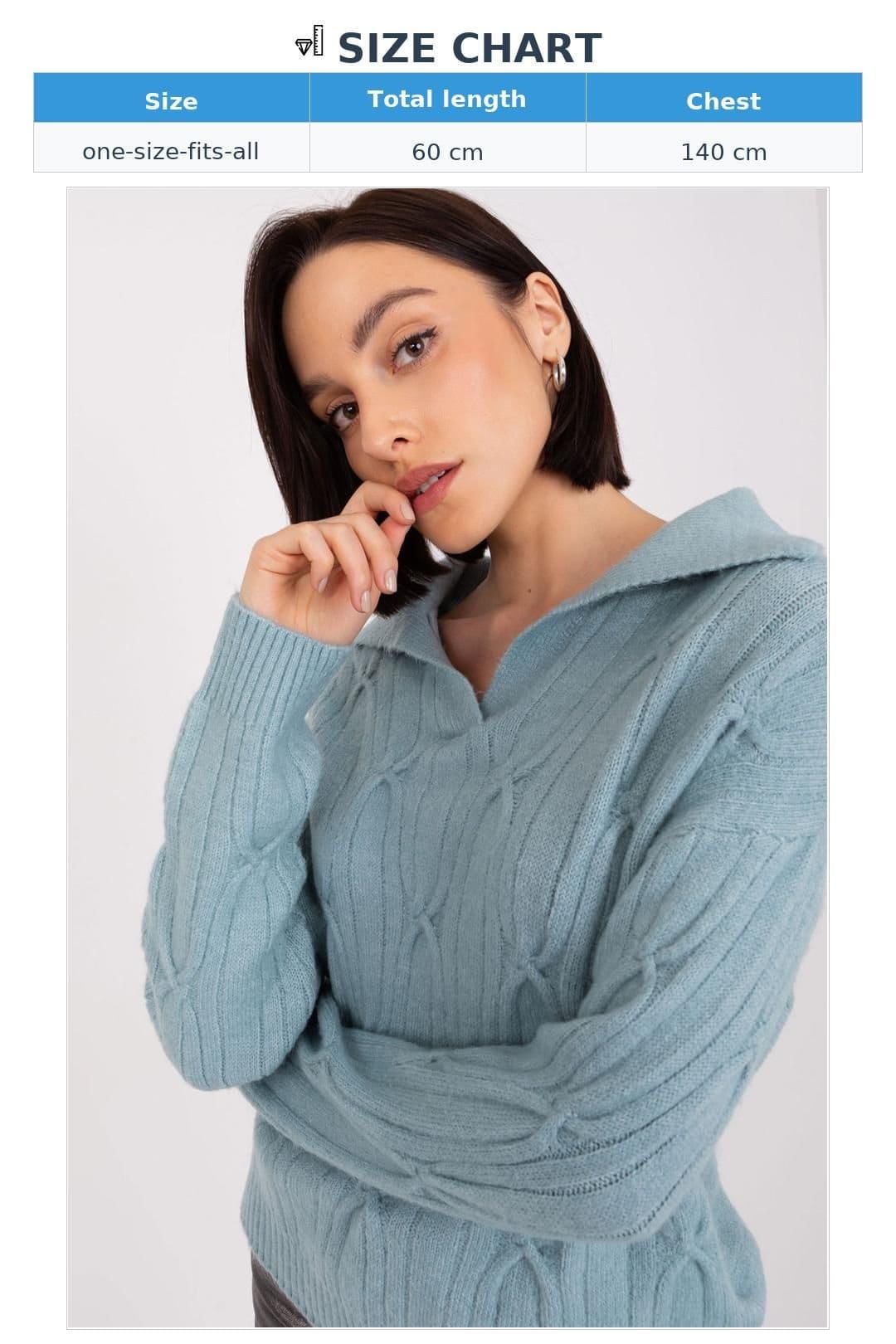 Love Lace Love Lace Women's Acrylic Variegated Long Sleeve Sweater Style 188272 in Green - 4