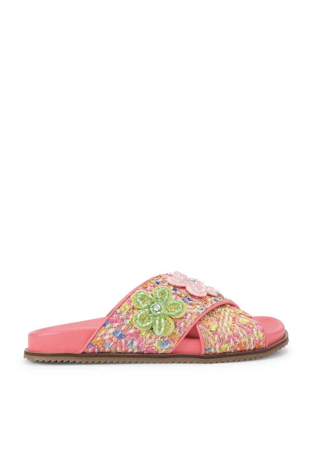 Kurt Geiger London Kurt Geiger London Women's 'Brixton Cross Strap Slide' Fabric Sandals