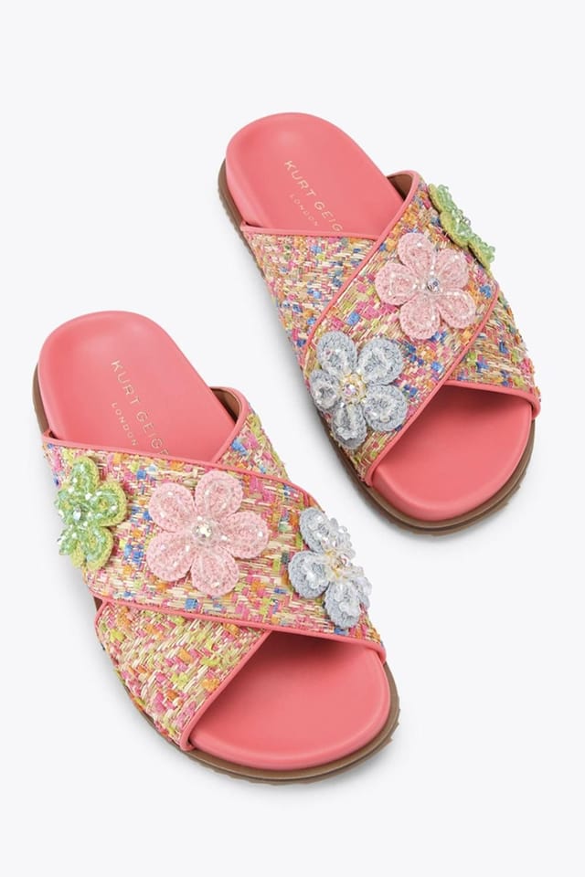 Kurt Geiger London Kurt Geiger London Women's 'Brixton Cross Strap Slide' Fabric Sandals - 2