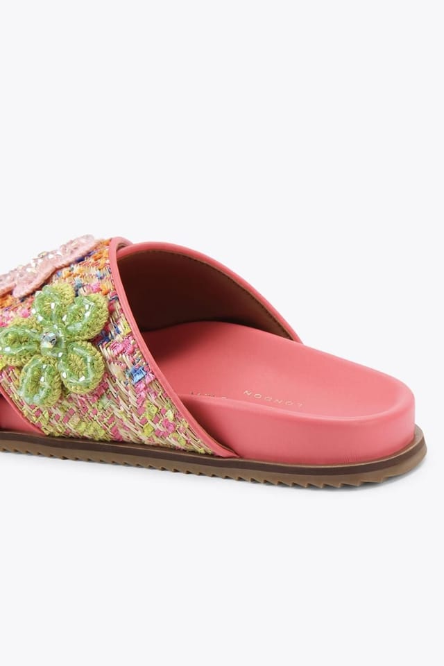 Kurt Geiger London Kurt Geiger London Women's 'Brixton Cross Strap Slide' Fabric Sandals - 3