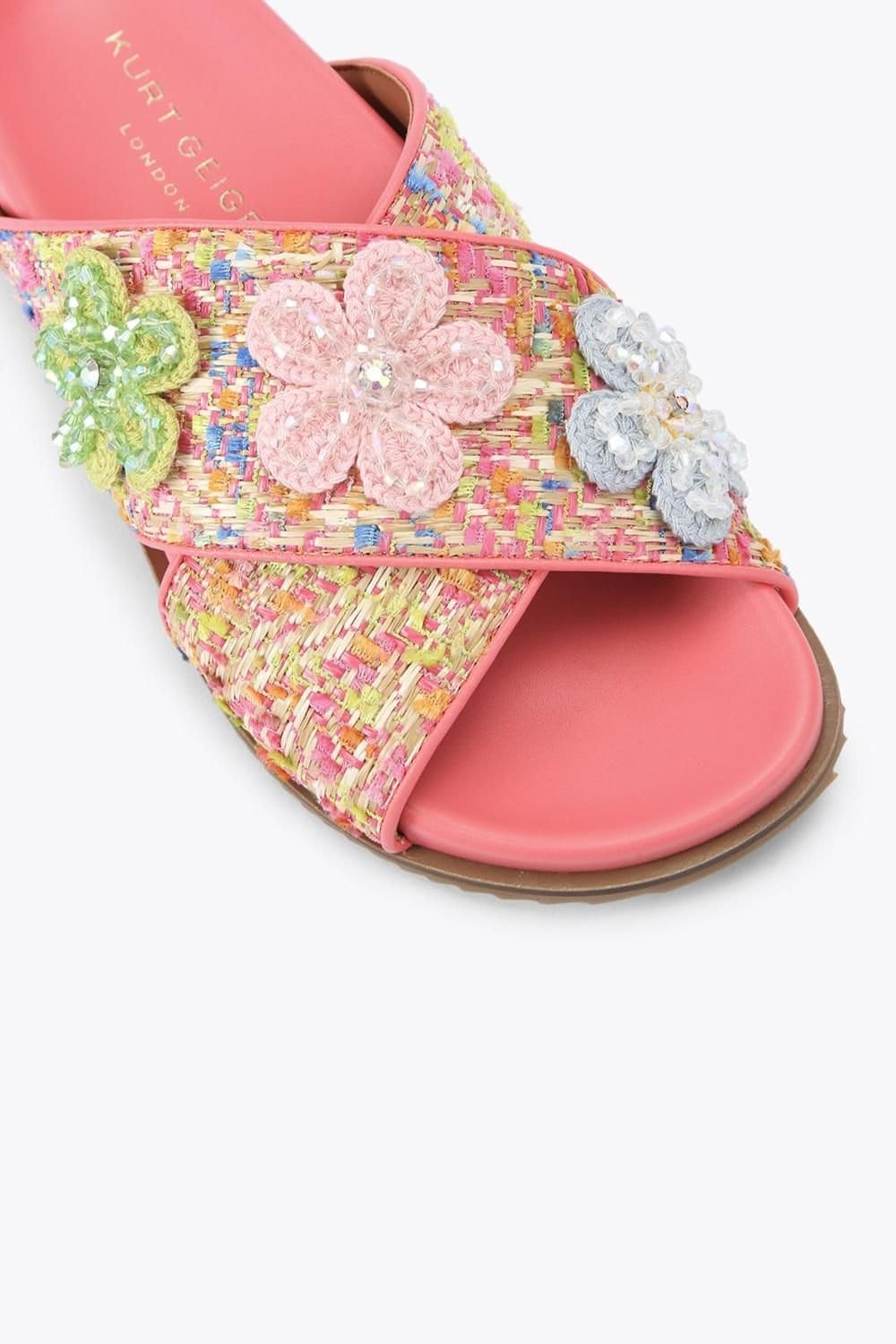 Kurt Geiger London Kurt Geiger London Women's 'Brixton Cross Strap Slide' Fabric Sandals - 4