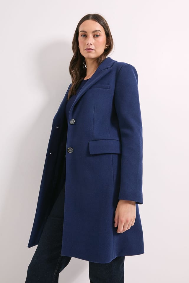 Wallis Wallis Women's Principles by Button Coat in Navy - 2