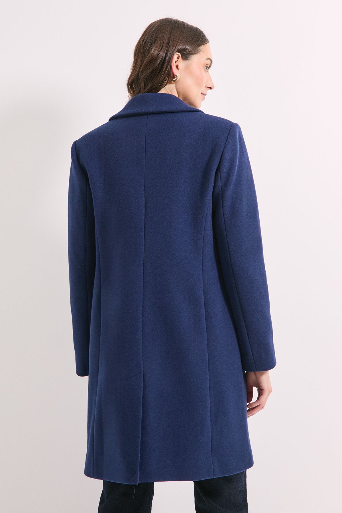 Wallis Wallis Women's Principles by Button Coat in Navy - 3