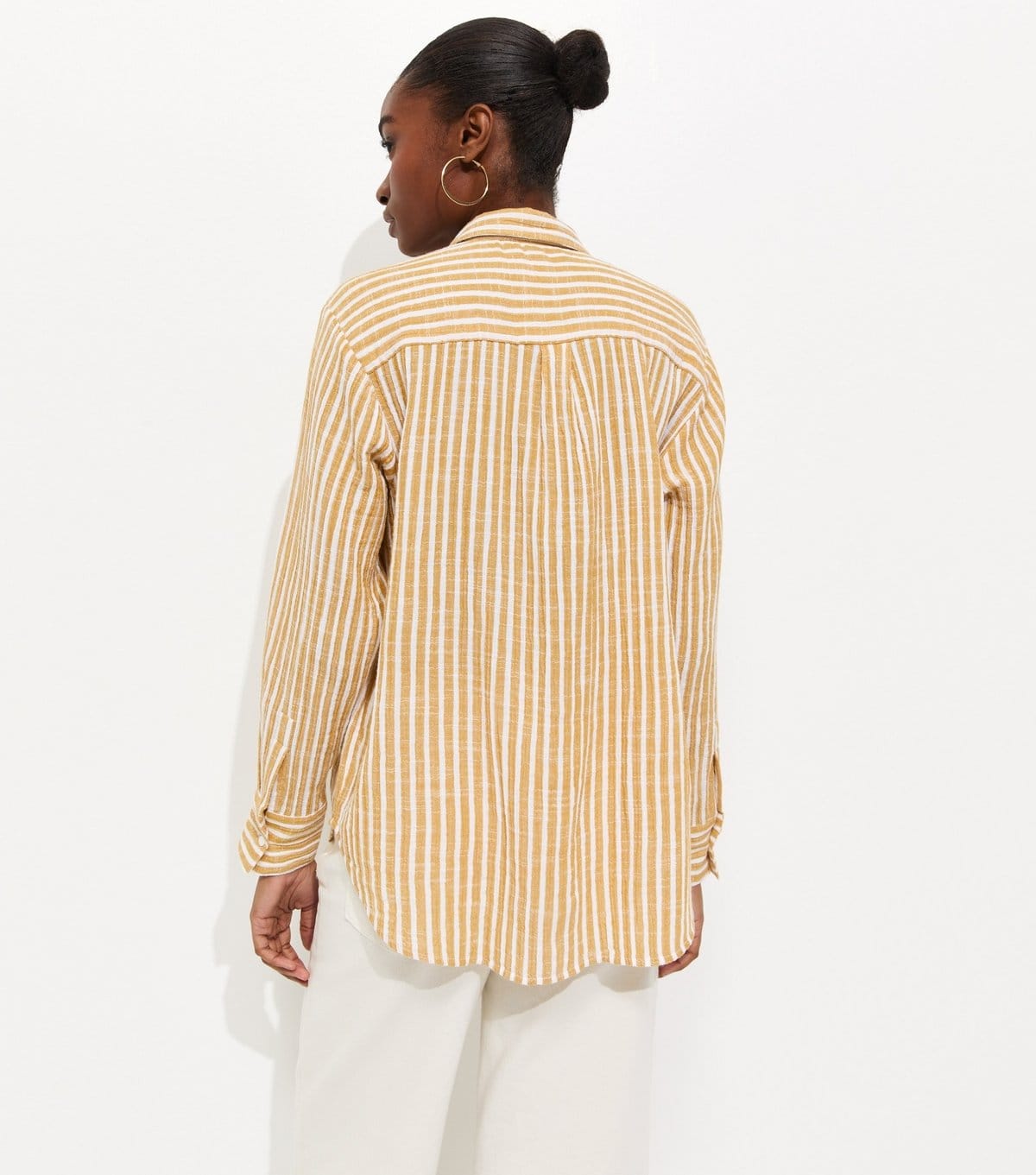 New Look Women's Yellow Striped Long Sleeve Shirt New Look - 4