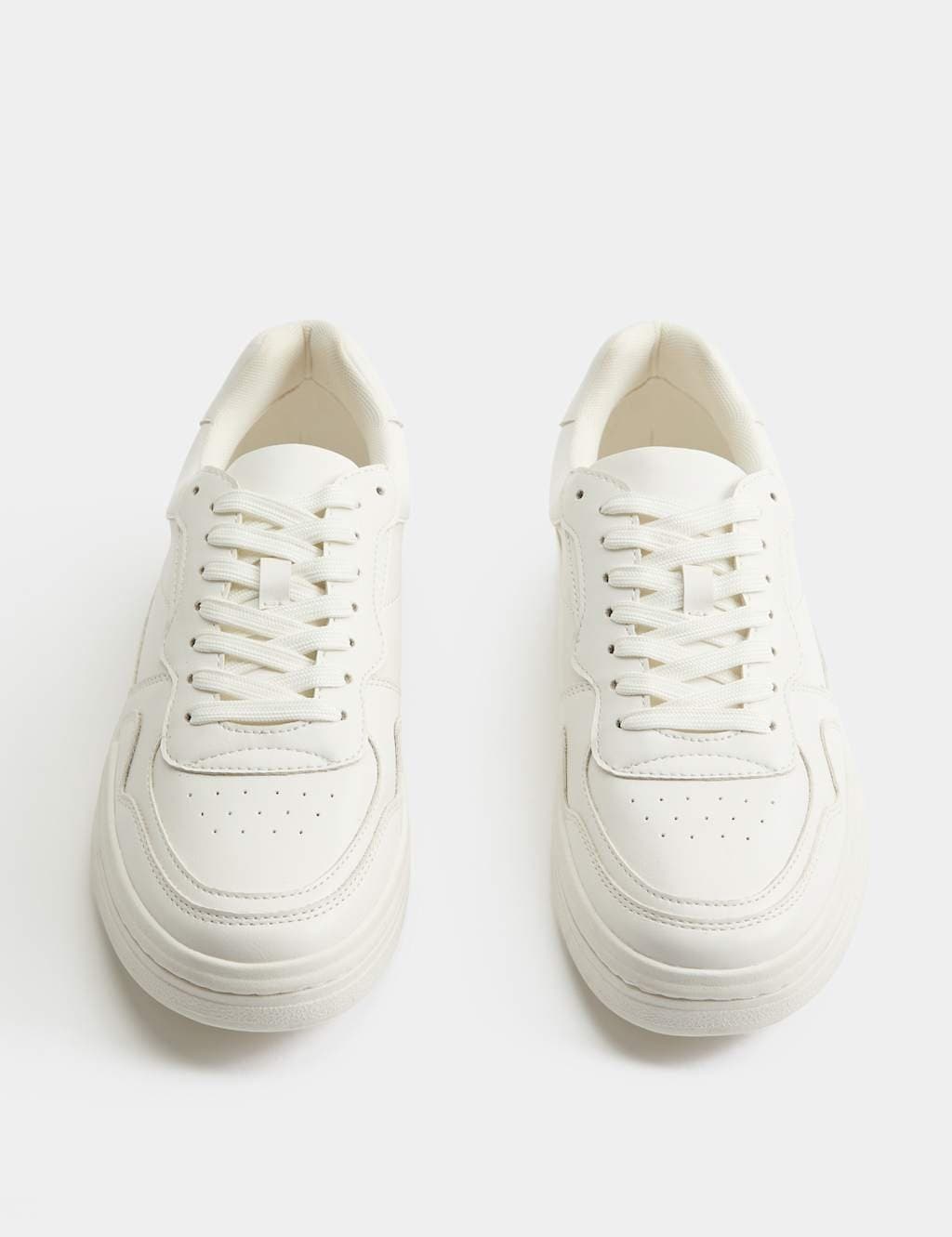 Marks & Spencer M&S Lace Up Club Trainers White Mix