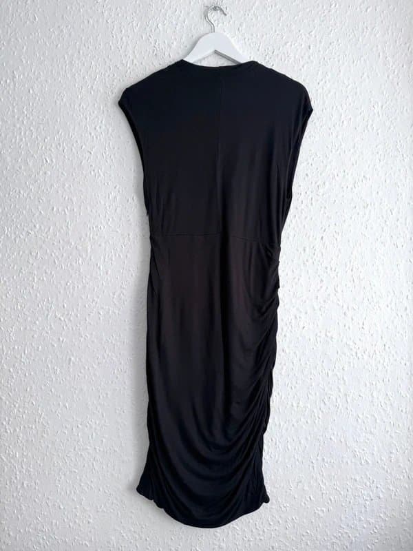 ME+EM Women's ME+EM Black Ruched V-Neck Dress - Size L