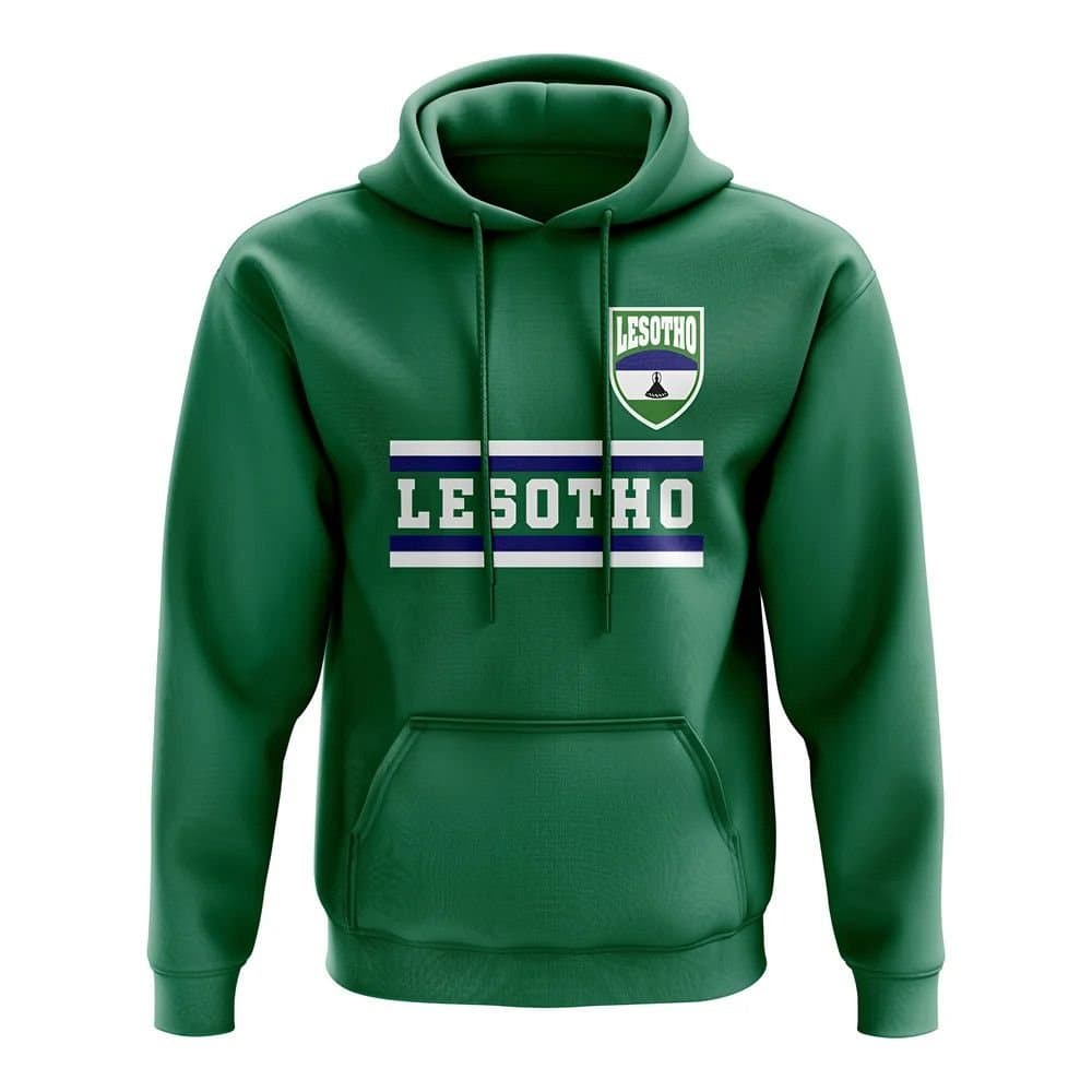 Lesotho Lesotho Men's Personalised Core Football Country Hoody in Green