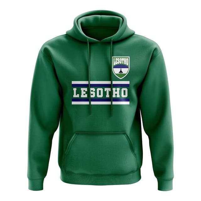 Lesotho Lesotho Men's Personalised Core Football Country Hoody in Green - 2