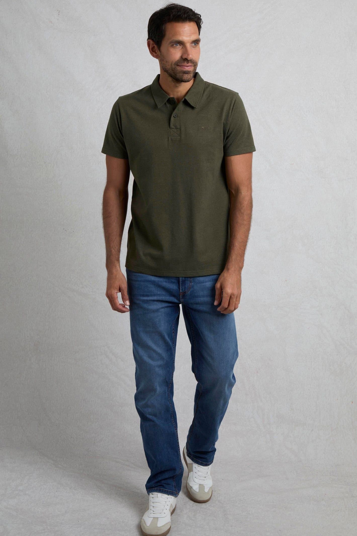 Weird Fish Weird Fish Men's Jetstream Polo Shirt in Olive