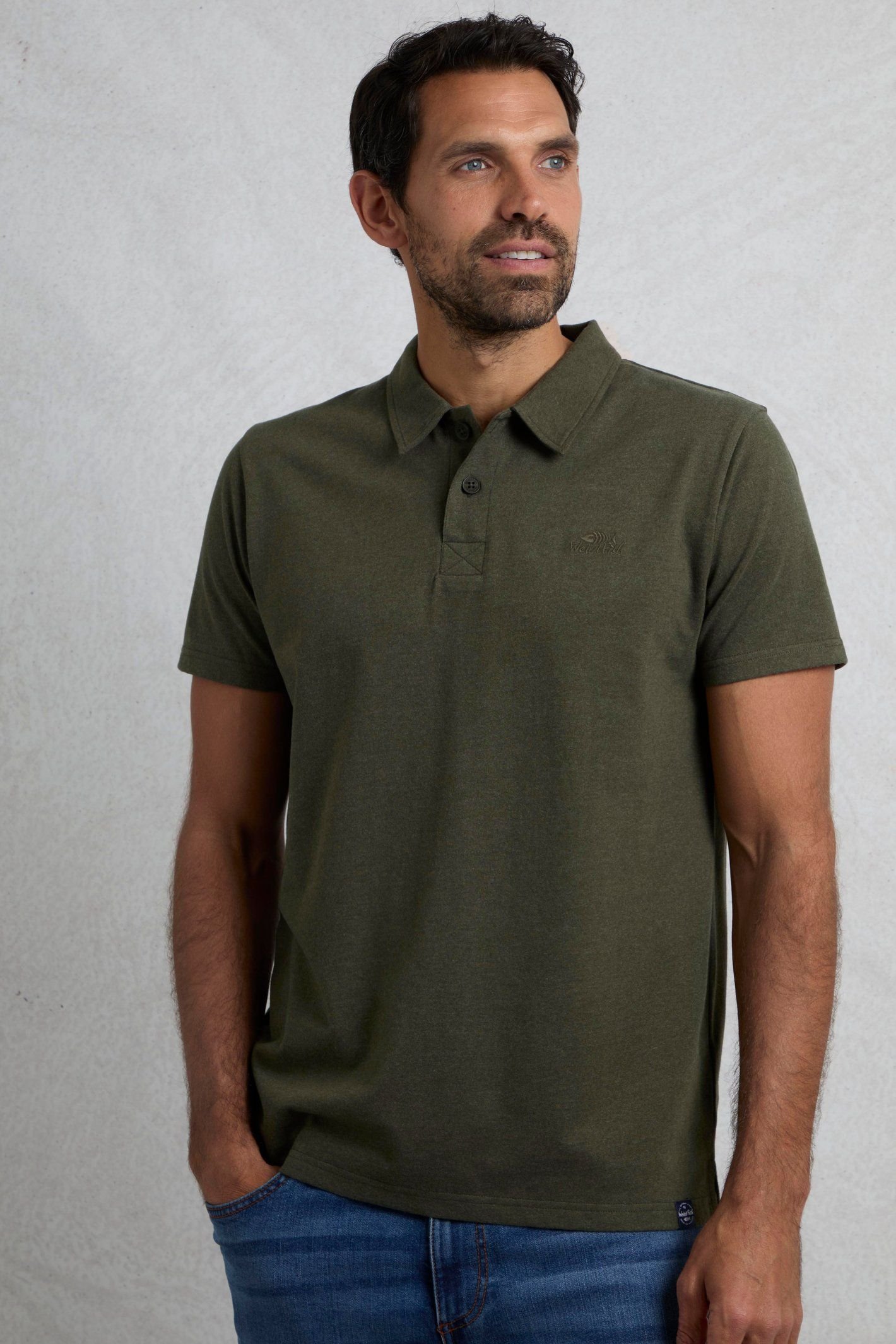 Weird Fish Weird Fish Men's Jetstream Polo Shirt in Olive - 4