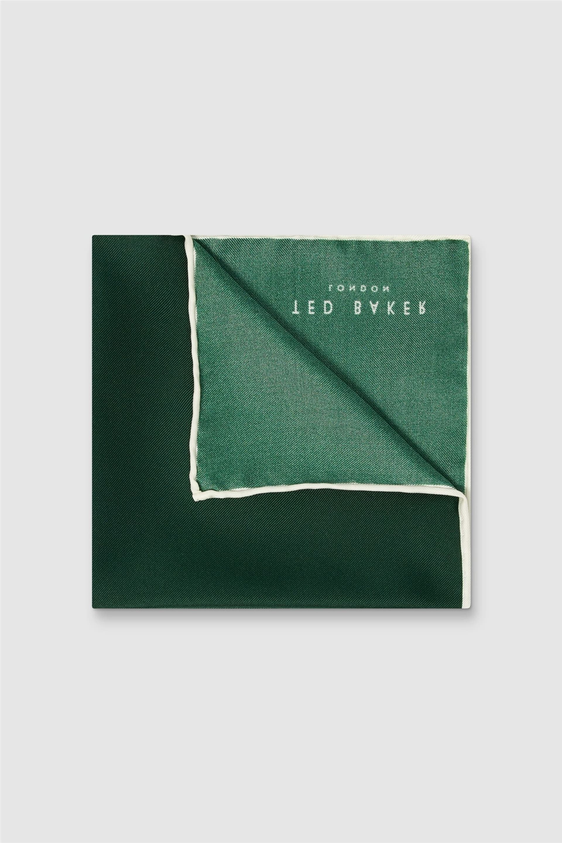 Ted Baker Ted Baker Men's Plain Pocket Square in Dark Green