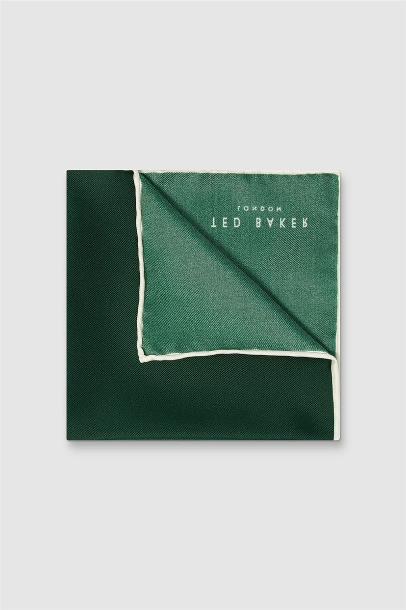 Ted Baker Ted Baker Men's Plain Pocket Square in Dark Green - 1