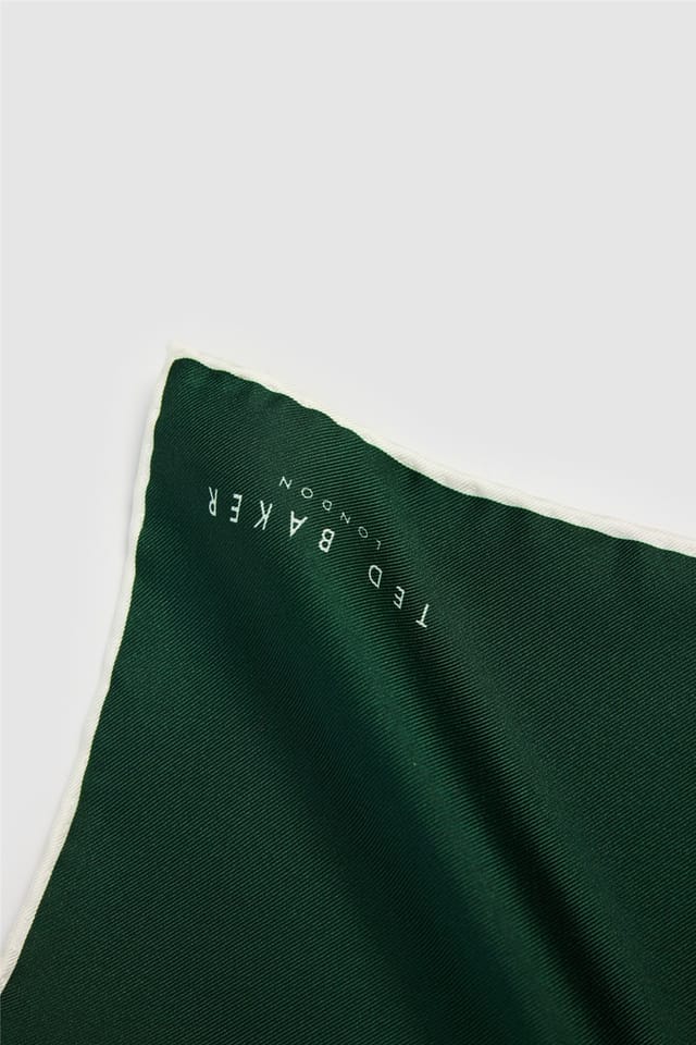 Ted Baker Ted Baker Men's Plain Pocket Square in Dark Green - 2