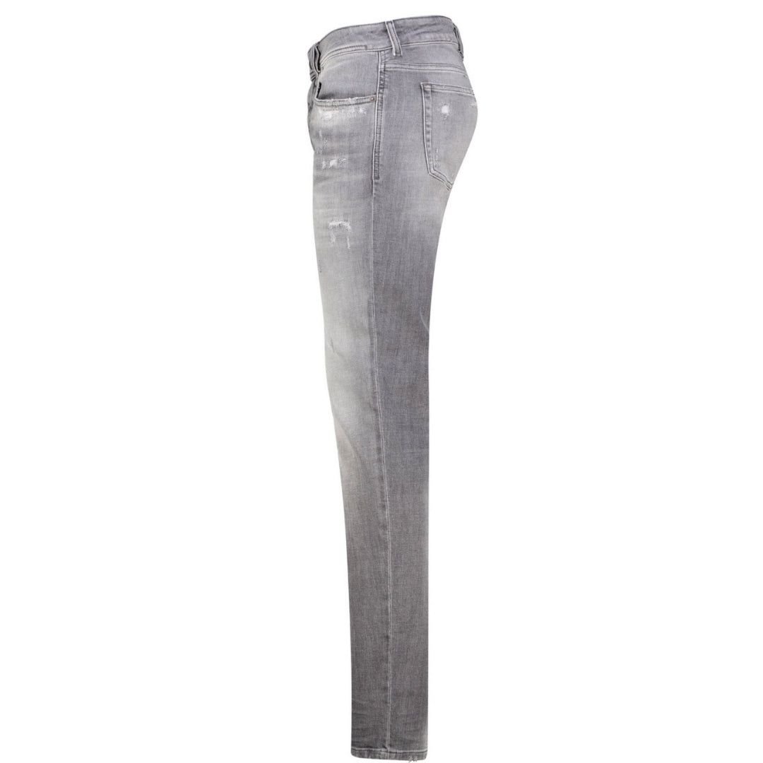 Diesel Diesel Men's 1979 Sleenker Frayed Grey Faded Denim Jeans - 3