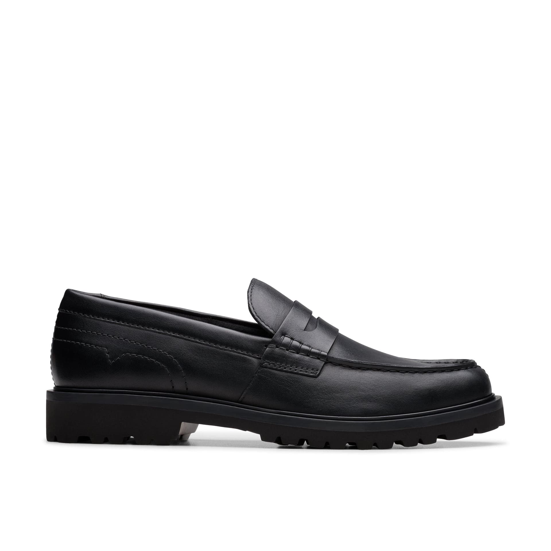 Clarks Clarks Men's Berwick Lo Black Leather Loafers, Slip Ons