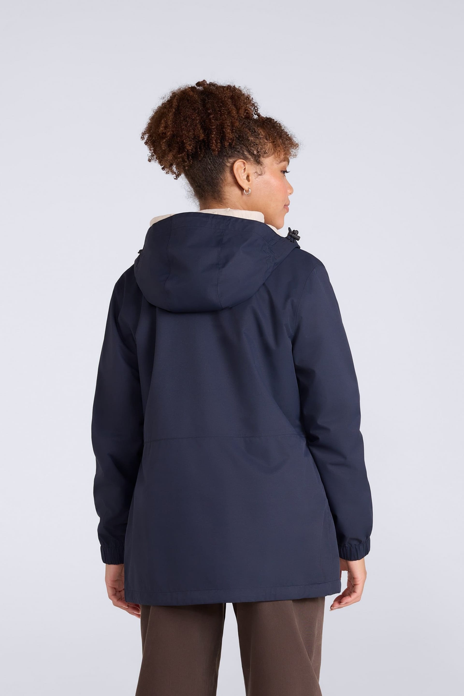 Animal Animal Women's 'Pace' Packable Breathable Comfy Waterproof Jacket in Dark Blue - 4