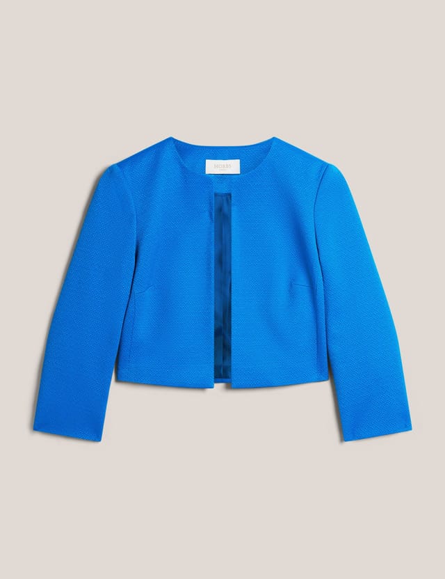 Hobbs London Hobbs London Women's Elize Cropped Jacket in Bright Blue - 2