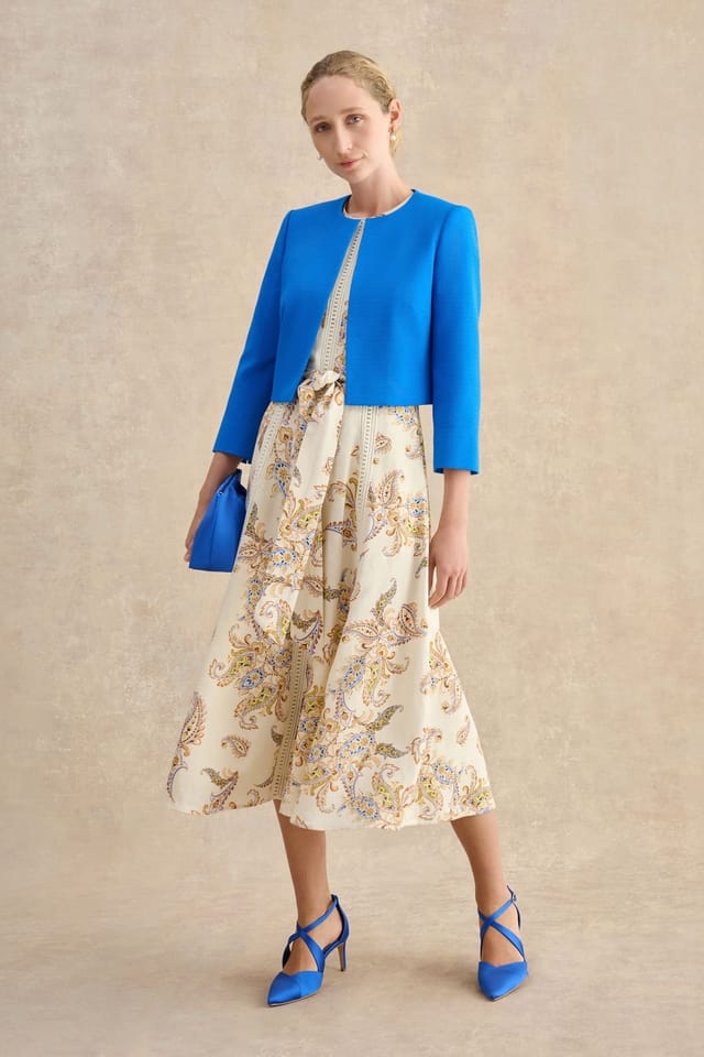 Hobbs London Hobbs London Women's Elize Cropped Jacket in Bright Blue - 3