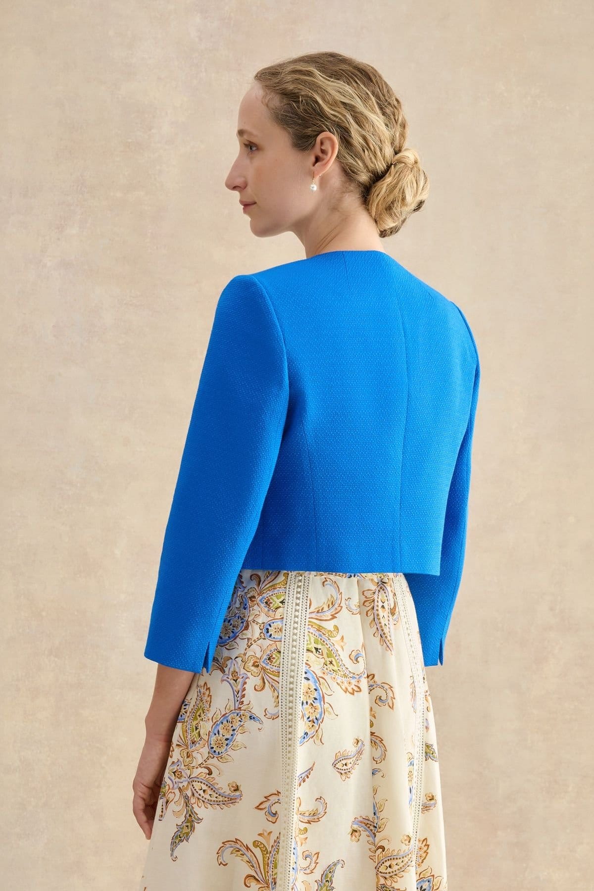 Hobbs London Hobbs London Women's Elize Cropped Jacket in Bright Blue - 4