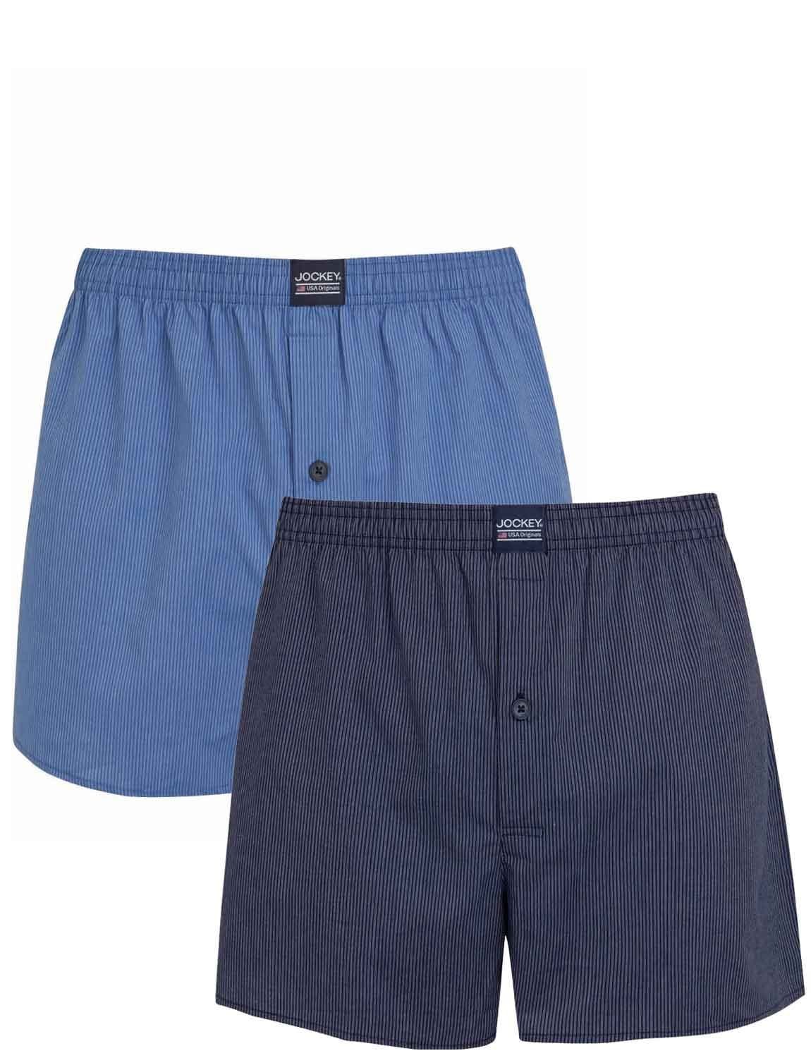 Jockey Jockey Men's 2 Pack Woven Boxers in Blue