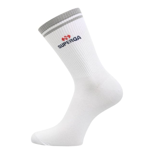 Superga Superga Men's Ribbed Knitted Socks (Pack of 3) in White - 2