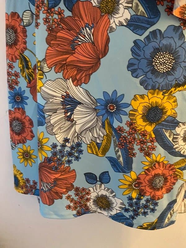 ASOS ASOS Blue Multi Floral One Shoulder Dress sz 8 Great Condition
