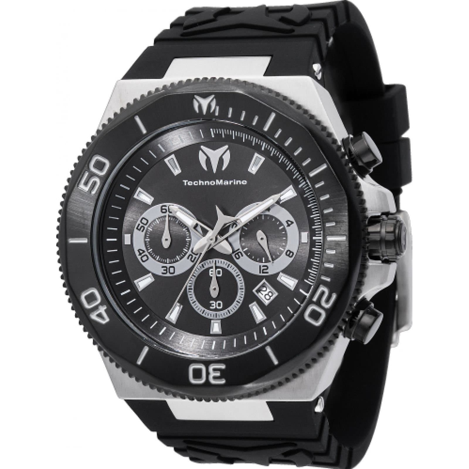 TechnoMarine TechnoMarine Men's TM-224014 Manta 49mm Quartz Watch in Black