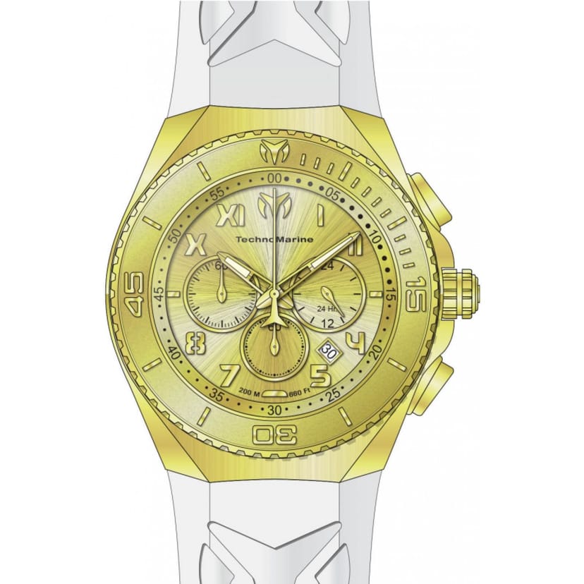 TechnoMarine TechnoMarine Men's TM-225006 Manta 48mm Quartz Watch in Gold - 1