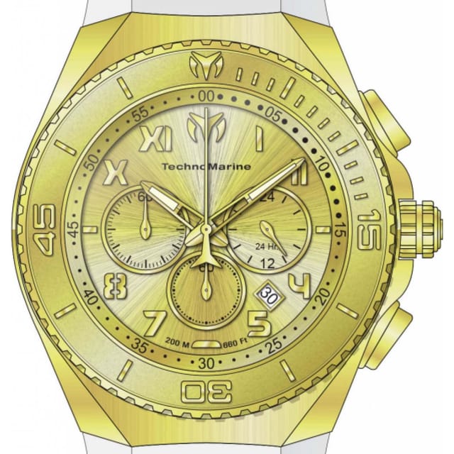TechnoMarine TechnoMarine Men's TM-225006 Manta 48mm Quartz Watch in Gold - 2