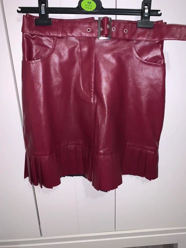 ASOS ASOS leather pleated skirt