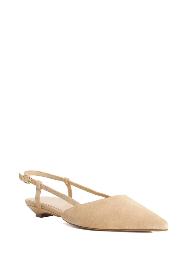 Dune London Dune London Women's 'Homie' Suede Ballet Pumps in Natural - 2