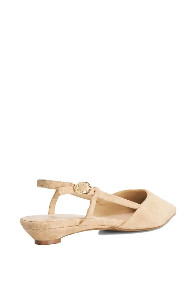 Dune London Dune London Women's 'Homie' Suede Ballet Pumps in Natural - 3