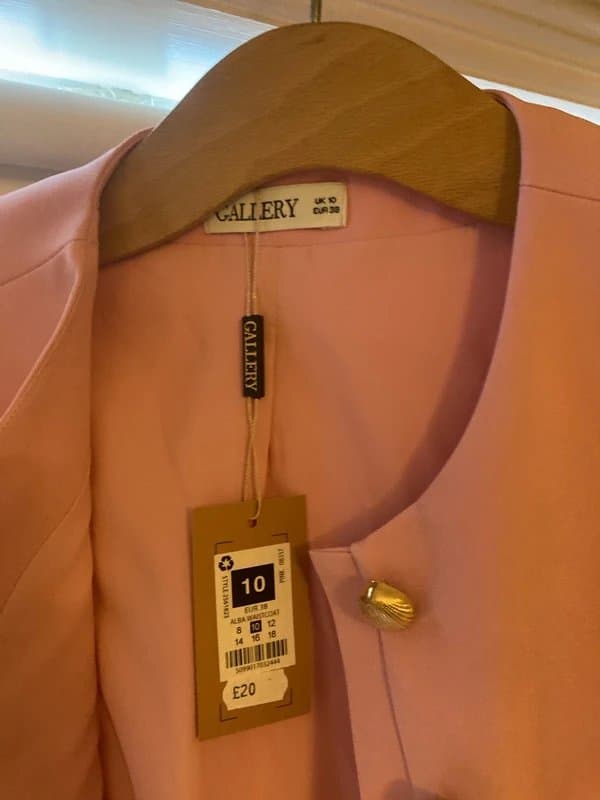 Gallery Gallery Baby Pink Waistcoat Style going out top Size 10