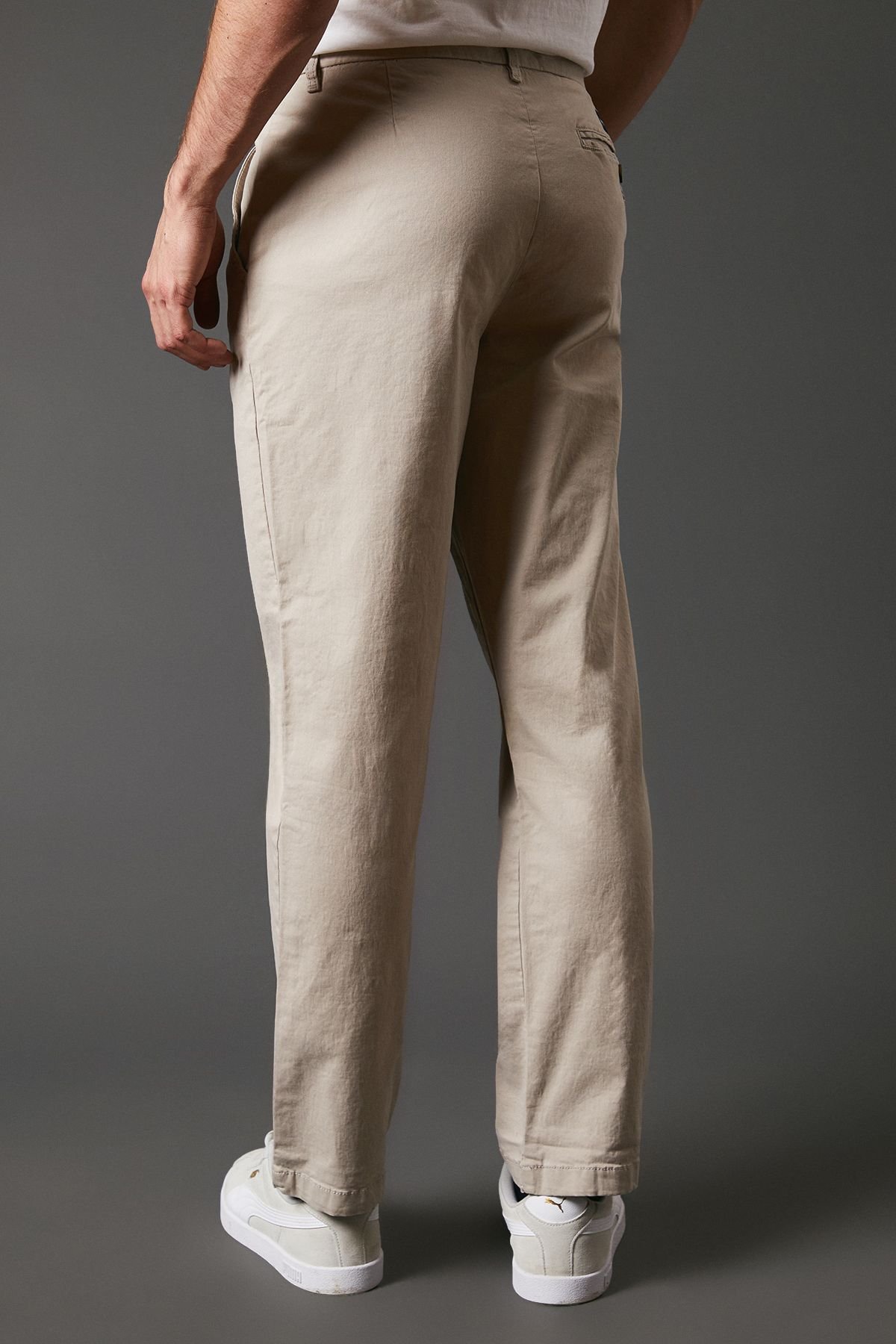 Maine Maine Men's Premium Chino Trousers in Natural - 3