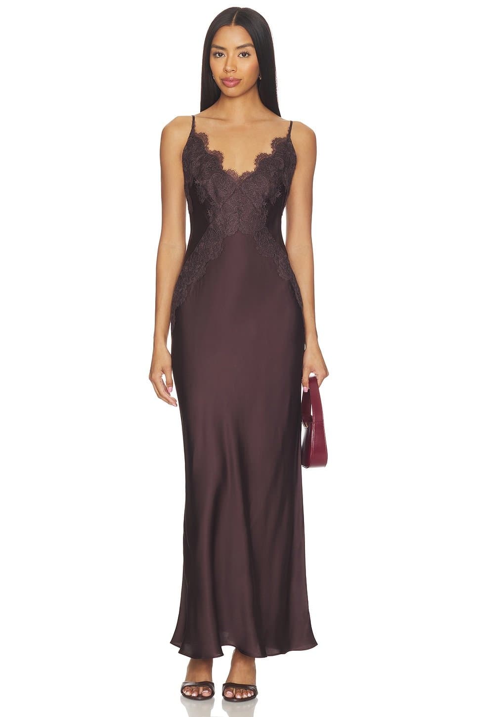 revolve Simona Lace Slip Maxi Dress