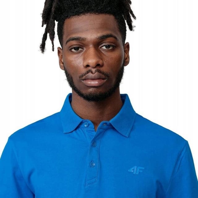 4F 4F Men's H4L22 TSM355 Polo Shirt in Blue - 3