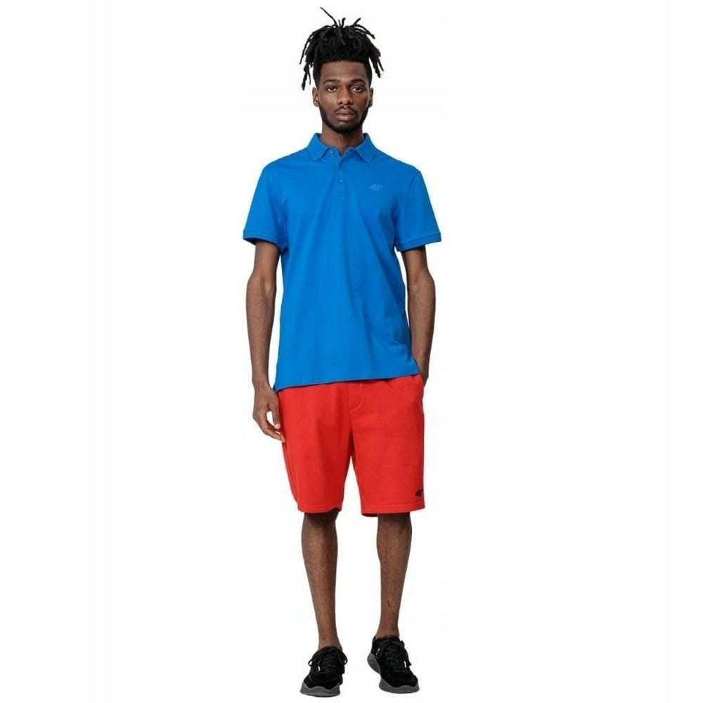 4F 4F Men's H4L22 TSM355 Polo Shirt in Blue - 4