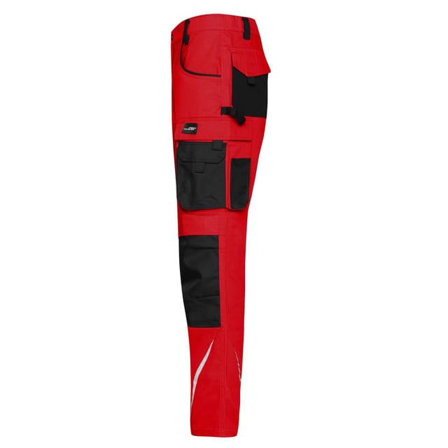James and Nicholson James and Nicholson Men's Work Trousers in Red - 3