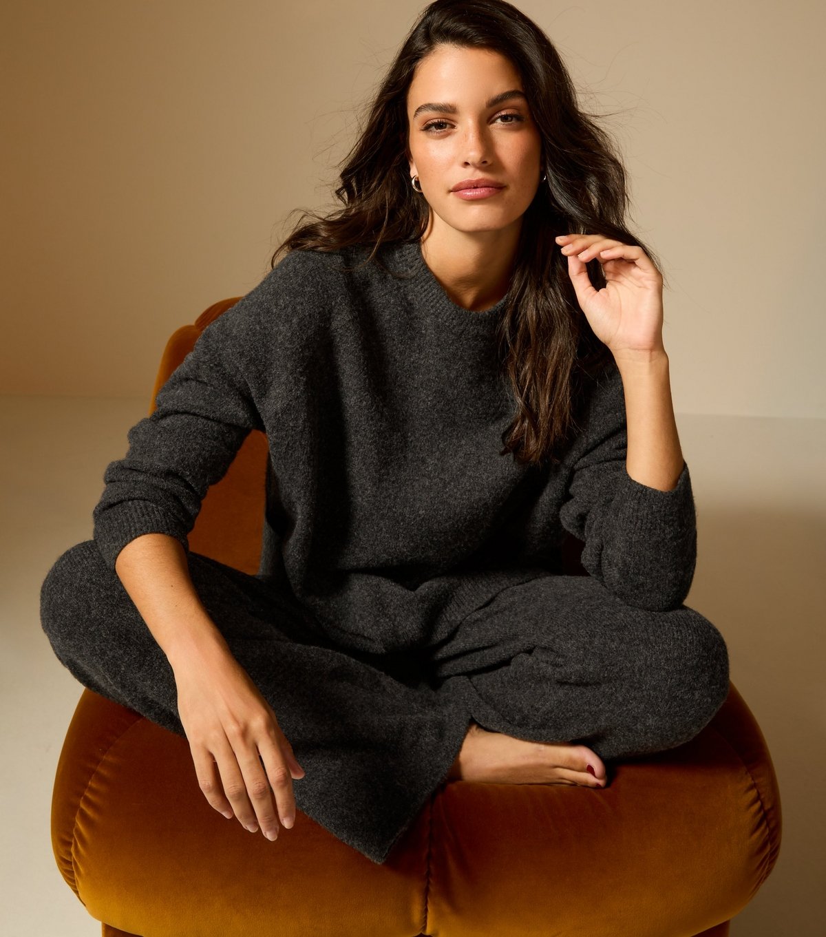 New Look Women's Dark Grey Crew Neck Midweight Knit Jumper New Look - 2