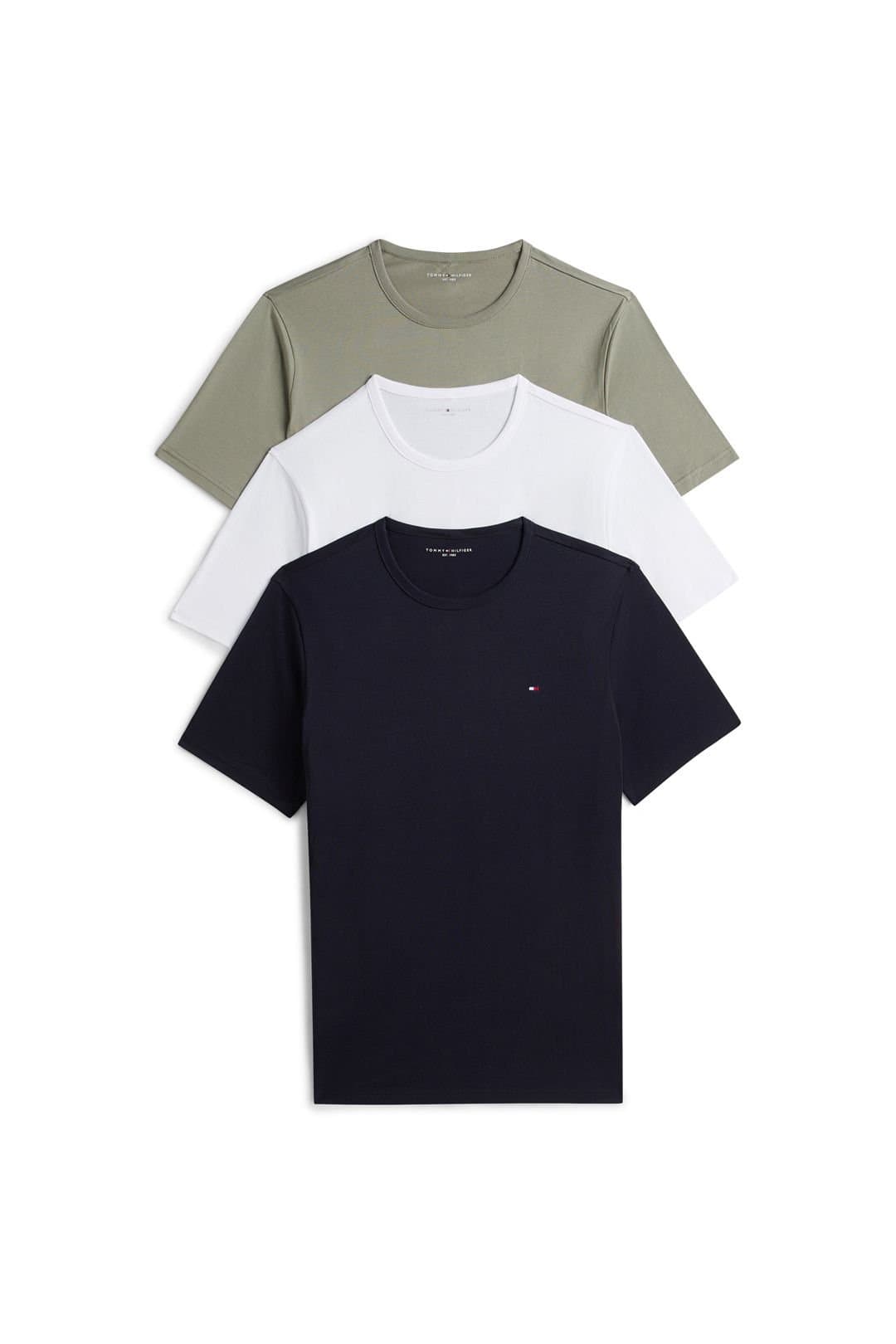 Tommy Hilfiger Tommy Hilfiger Men's 3 Pack T-Shirts Blue/Sage/White