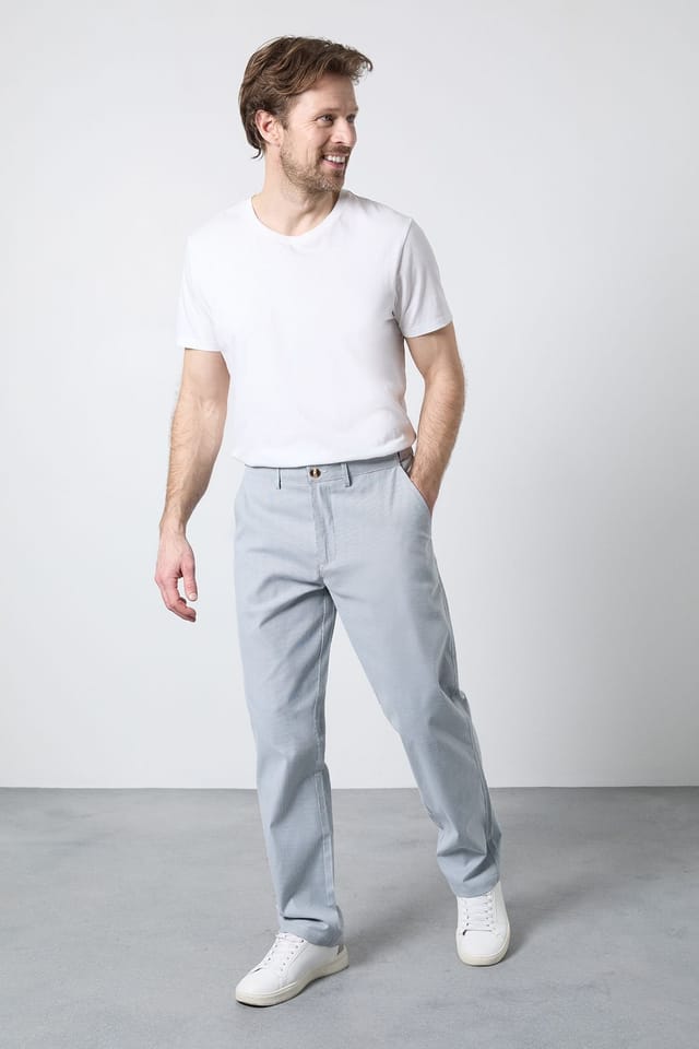 Maine Maine Men's Navy Stripe Premium Chino Trousers - 2