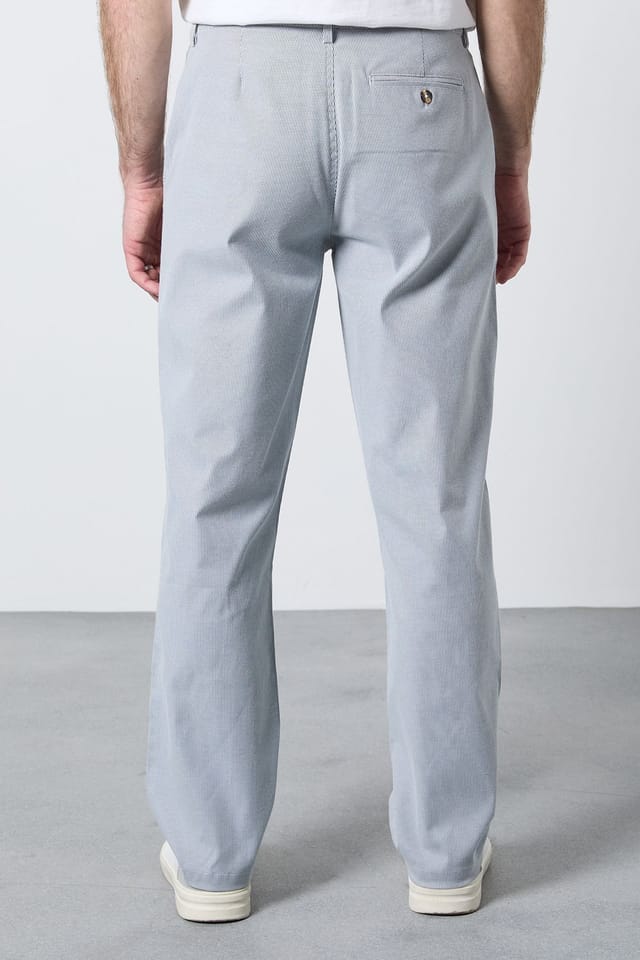 Maine Maine Men's Navy Stripe Premium Chino Trousers - 3