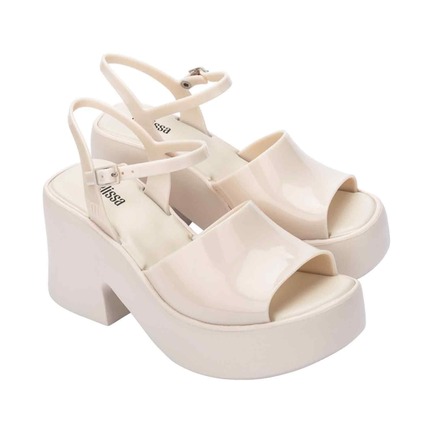 Melissa Shoes Melissa Shoes Women's Lina Jelly Platform Heels in Beige - 4