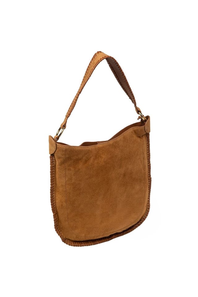 Cultured London Cultured London Women's 'Bonnie' Leather Shoulder Bag in Tan - 3