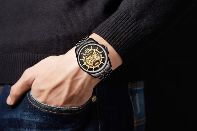 Anthony James Anthony James Men's Hand Assembled Mystique Automatic Black - 2