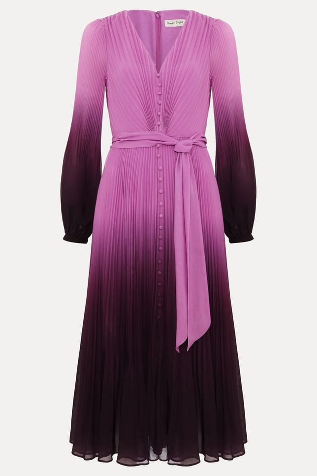 Phase Eight Phase Eight Women's Mira Ombre Tie Waist Midi Dress in Magenta - 2