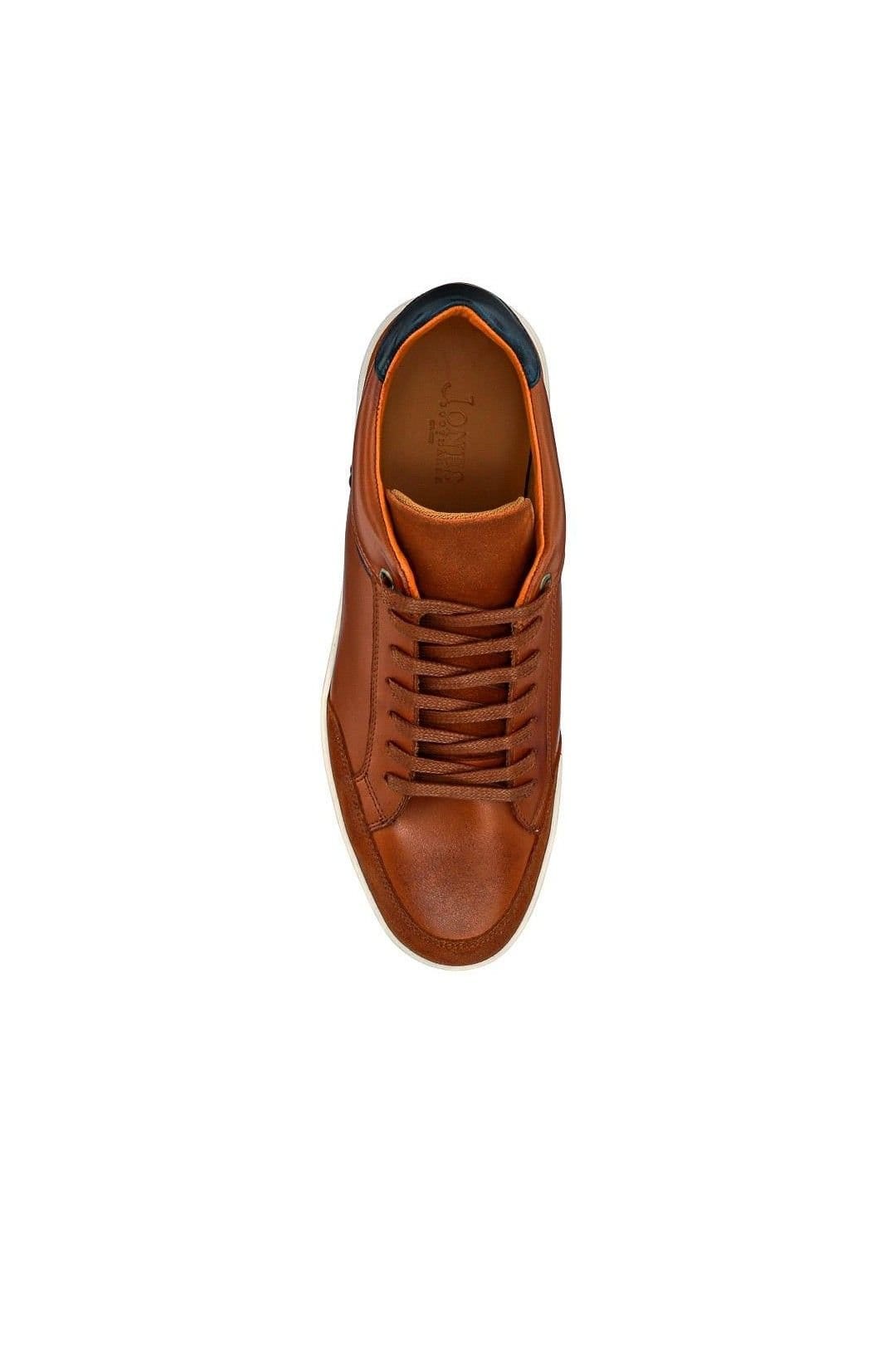 Jones Bootmaker Jones Bootmaker Men's San Diego Leather Trainers in Tan - 4