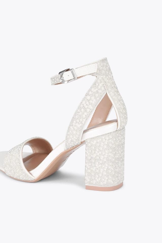 Carvela Carvela Women's 'Kianni Wide Fit' Fabric Heels in White - 3